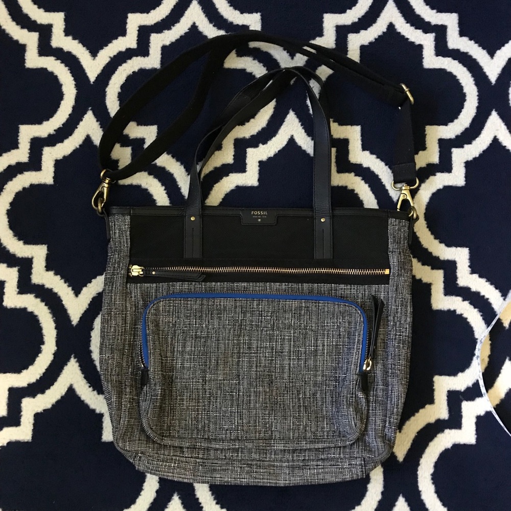 Large Fossil Crossbody Tote